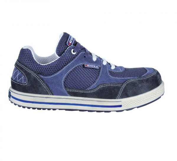 Darba Kurpes Kedas Sneakers OVERTIME Cofra S1P SRC 2D Work Shoes Antistatic Breathable Shoe Safety Footwear Blue White Drošības Darba Apavi