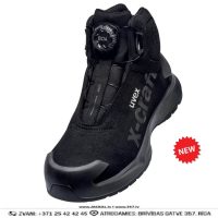 68182 UVEX X CRAFT PRO Darba Puszābaki Boa Fit System S3S FO SC SR ESD Breathable Hydrophobic Microvelour Black GERMANY Drošības Darba Apavi Specapavi Aizsargapavi