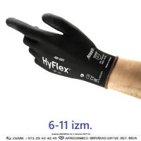 48 101 HYFLEX ANSELL Neilona Darba Cimdi PU Coated Washable Light Duty Handling Black Drošības Darba Apģērbi Aksesuāri