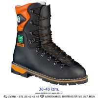 Aizsargapavi Darba Zābaki Zāģeriem Ādas EIBE Treemme A E P WR WRU FO HRO SRA Class 2 Chainsaw Protection KWF Antistatic Orange Black ITALY Mežizstrādes Aizsardzības Darba Apavi