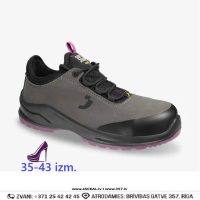 Darba Kurpes Sievietēm MODULO LOW Safety Jogger S3S SR SC ESD CI FO Lightweight Breathable Grey Pink BELGIUM Drošības Darba Apavi Specapavi Aizsargapavi