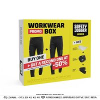 SAFETY JOGGER DENEB FS PROMO BOX 2 Pāri Darba Bikses Full 4 Way Stretch Multipocket Black BELGIUM Drošības Darba Apģērbi Specapģērbi Aizsargapģērbi