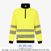 SAFETY JOGGER SCUTI Darba Džemperi HI VIS Stylish Unisex Design Yellow Black BELGIUM Darba Apģērbi Specapģērbi Aizsargapģērbi