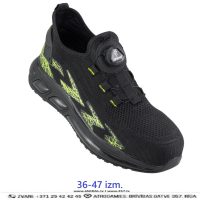 Darba Kurpes Sneakers URGENT 247 Atrā Aizdare S1 PU Antistatic Breathable Comfort Black Drošības Darba Apavi Specapavi Aizsargapavi