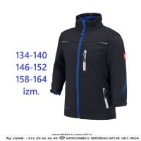 ENGELBERT STRAUSS ES HOODY Bērnu Jakas Softshell Lightweight Flexible Sporty Water Repellent Wind Repellent Breathable Black GERMANY Bērnu Apģērbi Ikdienas