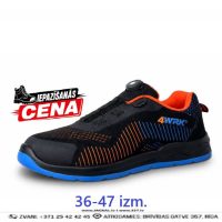 HORNA Darba Kurpes Ātra Aizdare S1P SR PU Slip Resistant Breathable Modern Design Orange Navy Darba Drošības Apavi Specapavi Aizsargapavi
