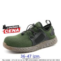 SERPENS Darba Kurpes Tīklveida Sieta Auduma S1P SRC EVA KPU KEVLAR Breathable Olive Green Darba Drošības Apavi Specapavi Aizsargapavi