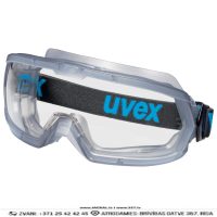 UVEX HYPERVISION GOGGLES 9321265 Darba Aizsargbrilles UV400 Universal Fit Extremely Scratch Resistant Chemical Resistant Clear GERMANY Drošības Darba Apģērbi Specapģērbi Aksesuāri